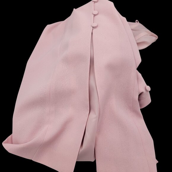 VTG 90S Y2K Pretty Woman Light Pink Button-Front Short Sleeve Midi Dress - Picture 14 of 16